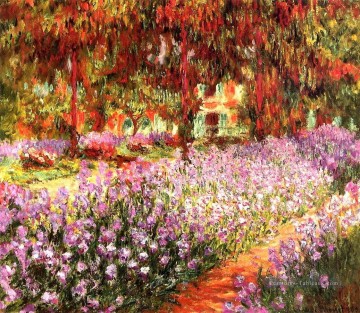  impressionniste - Le Jardin alias Iris Claude Monet Fleurs impressionnistes